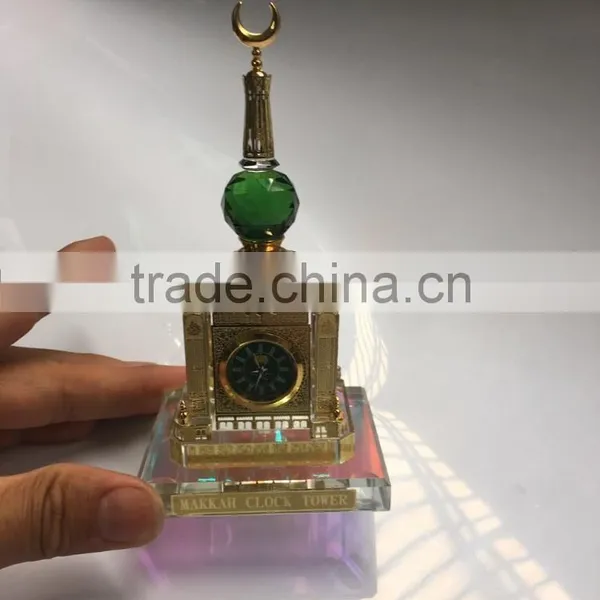 Wholesale Saudi Royal Makkah Clock Tower PERFUME Crystal Model Manufacture Islamic Wedding Souviner Gift photo-6