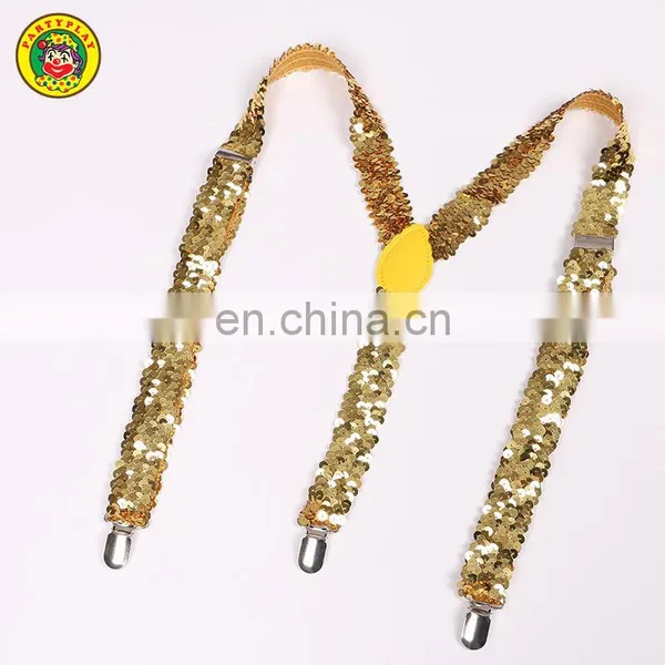 Cheap Party Flashing Sequin Men's Suspenders photo-3