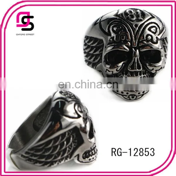 2014 Fashion Stainless Steel Jewelry With Skull Rings Design