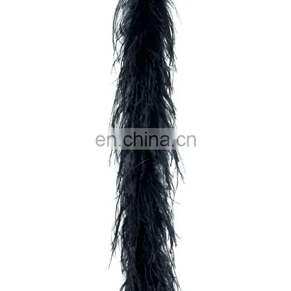 New Arrival Plumage Dyed Black Ostrich Feather Boa photo-3