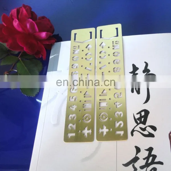 Brass Template Number Bookmark for Book photo-2