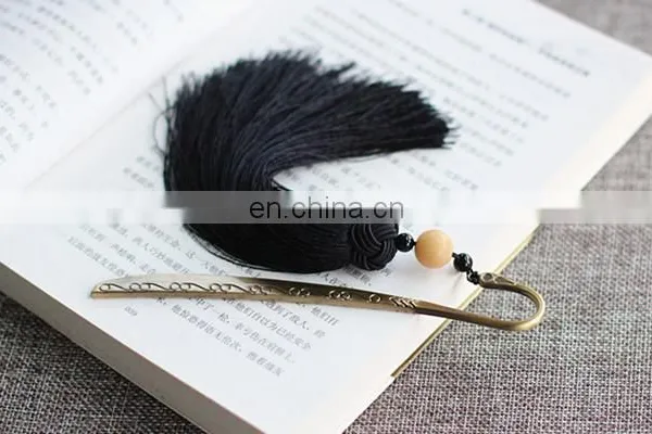 China Style Antique Metal Bookmarks With Fringe Green Metal Custom Engraved Logo Bookmarks photo-5