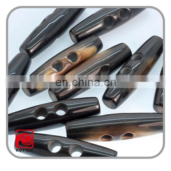 2017 Fashion 2 Holes Black Imitation Horn Color Resin Toggle Welcomed In Europe photo-2