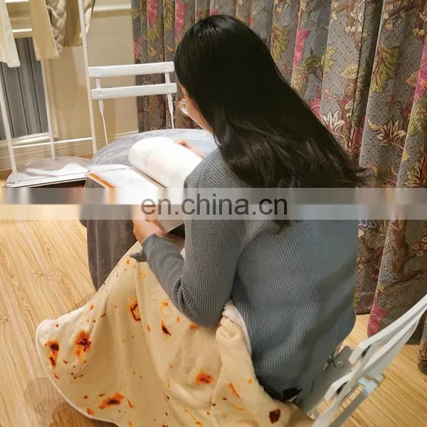 7 Foot Diameter 84 Inches 300 GSM Fabric Plush Giant Tortilla Novelty Adult Burrito Style Blanket photo-4