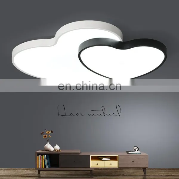 Creative Acrylic Double Heart Living Room Lamp Simple Personality Lamps photo-2