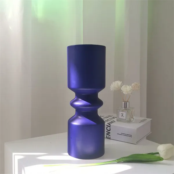 Klein Blue Hand Made Modern Nordic Tall Ceramic Dry Flower Vase For Hallway Decor photo-2