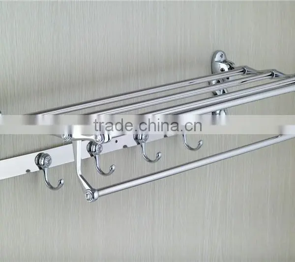 90 Degree Rotation Stainless Barthroom High Quality Towel Shelf With Blue&white Diamond A166 photo-3