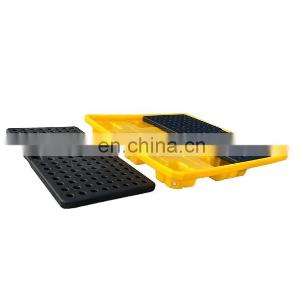 High Quality Eco-friendly 1460x1460 4 Drum Square Plastic Pallet Heavy Duty For Storage Spill Control photo-5