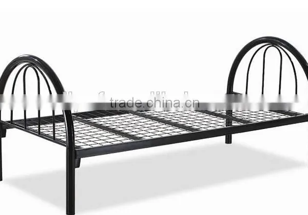 (DL-B1) Black School Furniture Dormitory Used Metal Single Bed/ Iron Bed/ Army Metal Bed photo-2