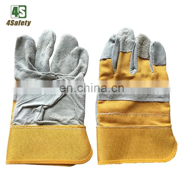 4SAFETY Wholesale Safety Industrial Work Cow Grain Leather Gloves photo-3