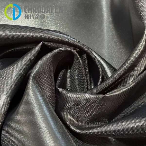 White Dyeing 190T Taffeta PU Coated 100 RPET Recycled Polyester Fabric for Lining photo-2