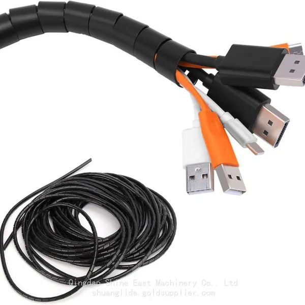 Cable Manager Pipe Production Line / Spiral Wrap Hose Making Machine / Wrapping Hose Sleeve Extruder Machine photo-3