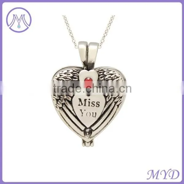 Stainless Steel Cremation Jewelry Heart Ashes Urn Pendant