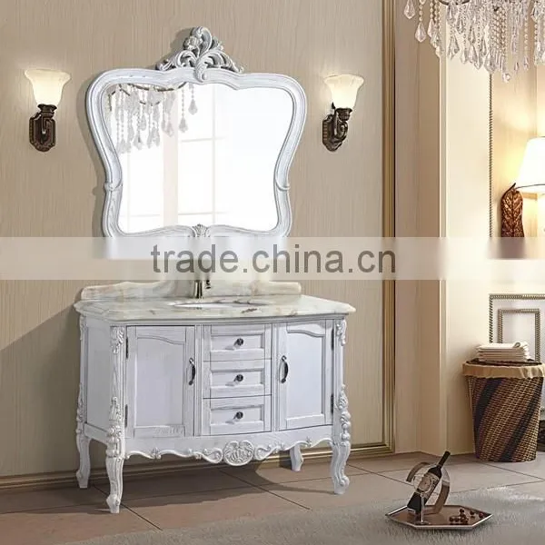 Solid Wood Bathroom Cabinet With Basin