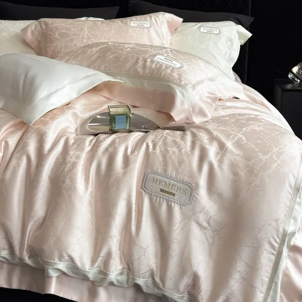 Washed Cotton Bedding Set, 4 Piece Pure Cotton Duvet Cover, Minimalist Blush Pink, Hypoallergenic, Softer With Every Wash, All Season King Size photo-3