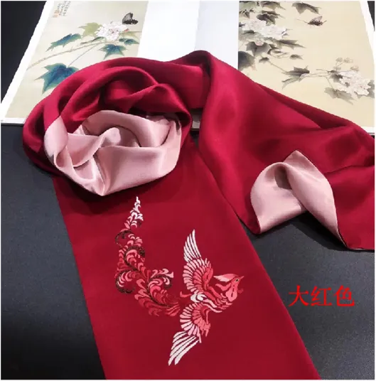 Embroidered Long Scarf photo-4