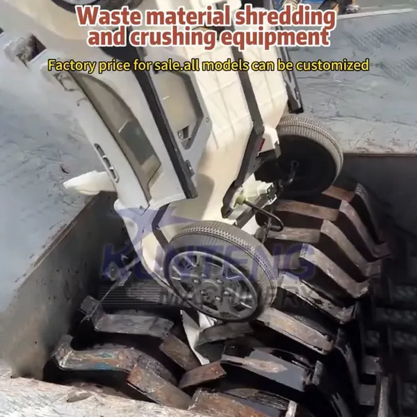 Heavy Duty Steel Coconut Metal Waste Wood Double Axis Shredding and Baling Production Line EPC photo-3