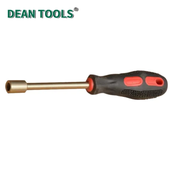 Non-Sparking Socket Screwdriver, Hexagonal Socket Screwdriver, Hexagon Nut Non Slip Handle Screwdriver Hex Nut Driver