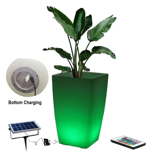 Wholesale Price Outdoor Garden Lights Rechargeable Led Luminous Mushroom Plastic Magic Rgb Light up Flower Pots&planters photo-5