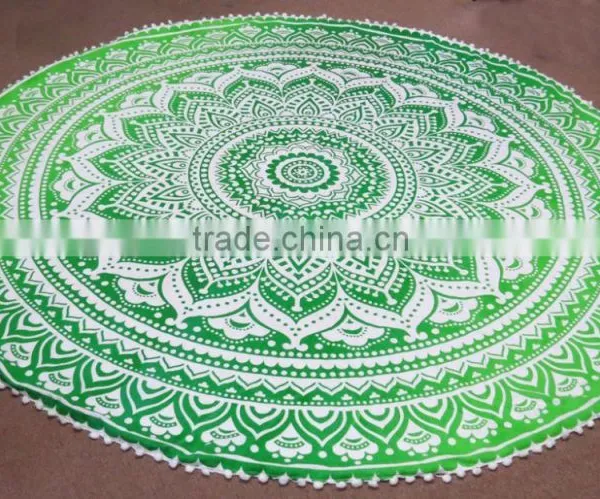 Mandala Printed Round Beach Towel 72 Inch Roundies Wholesale photo-2