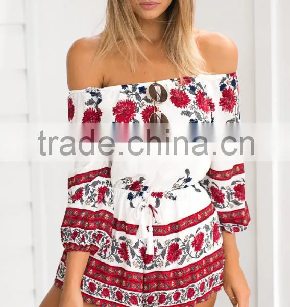 2016 Walson New Designer Fanshion Dress Women Summer Boho Beach Wear 2 Pcs Set Crop Top & Pants photo-3