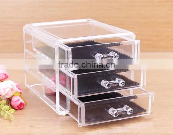 C50 ANPHY Cube Makeup Organizer Box 3 Drawers Jewelry Accessory Display Box photo-4