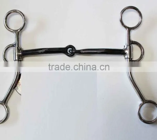 Copper Mouth Long Shank Tom Thumb Snaffle Horse Bit Tack Veterinary Instruments and Equipment Best Quality photo-3