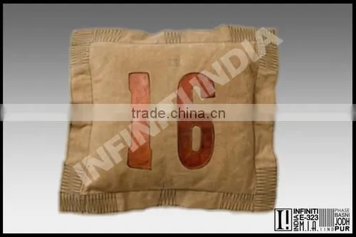 VINTAGE PLAIN DECORATIVE CUSHION, PATCH WORK CUSHION