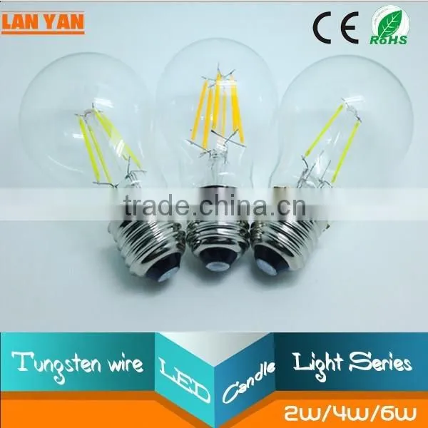 2014 Newest Design Retro Frosted Bulb 600lm 6W Filament Bulb LED 360 Degree