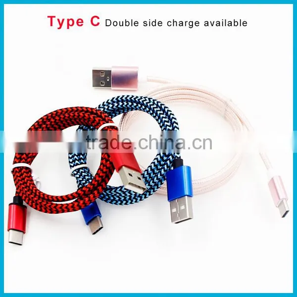 Aluminium Alloy Nylon Colorful Micro Braided Usb Cable Usb 3.1 Type c Cable Micro Usb Charging Cable for Type C Mobile Phone photo-2
