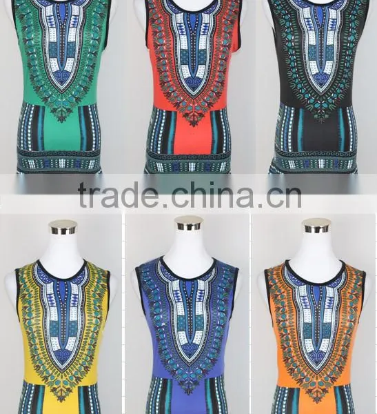Wholesale Fashion Printed Cheap Price African Dashiki Women Tank Tops photo-5