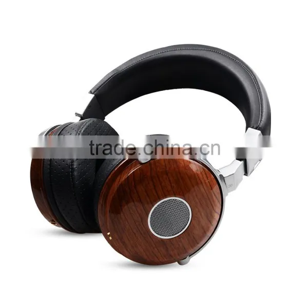 High-End Stylish Wooden Cover Ti Alloy Earphone Bluetooth Wireless Headphones With Ergonomic Design Model HSM3 photo-4