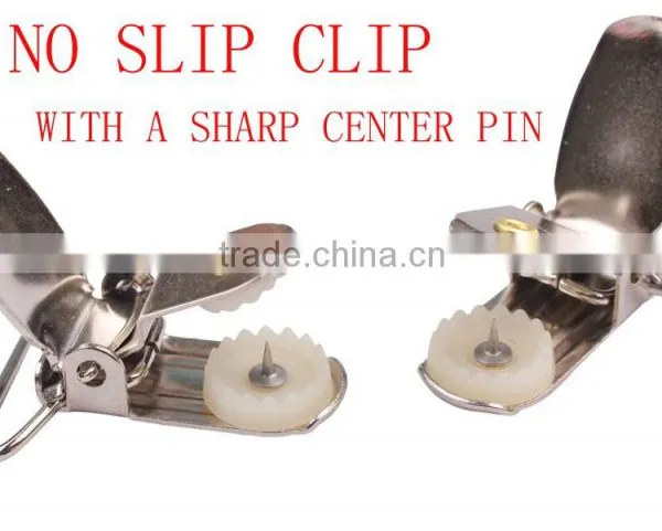 NO SLIP CLIP SUSPENDERS WITH A SHARP CENTER PIN