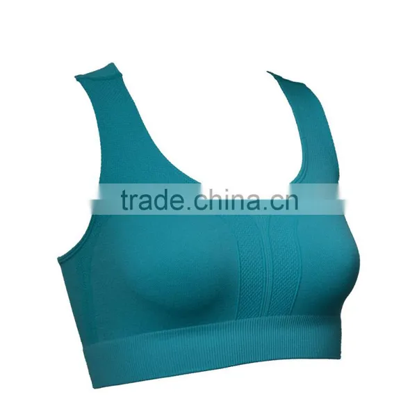 Seamless Underwear Plain Top Wire Free Sports Bra Vest photo-2