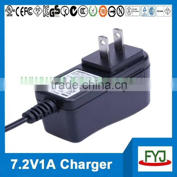 Lifepo4 Battery Charger 7.2v 1000ma au us uk eu Wall Charger for Lifepo4 Battery YJP-072100 CE-EMC CE-LVD RoHS photo-2
