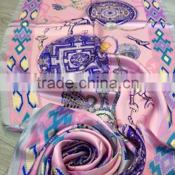 High Quality Customizable Digtial Printed Polyester Scarf Fashionable photo-3