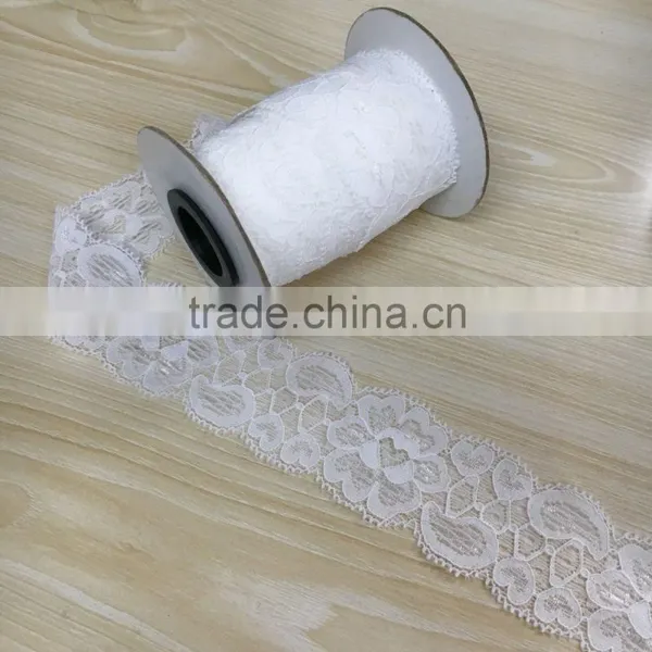 Spandex Lace Trimming 4cm Width Knitted Lace Ribbon 7069 photo-5