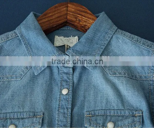 2016 Spring Fashion Cotton Ladies Jeans Shirts photo-4