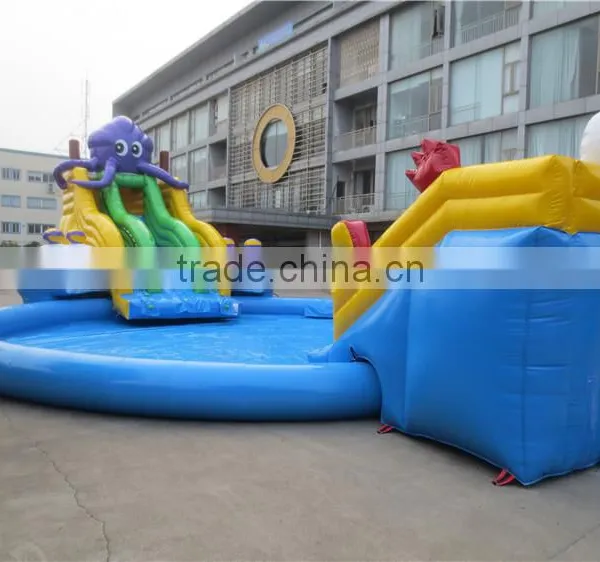 Lanqu Inflatable Water Park With Pool and Slide Quality Choice photo-2