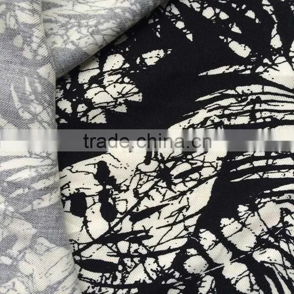 Wholesale Quality Hawaii Leaf Printing Rayon Twill Fabric photo-2