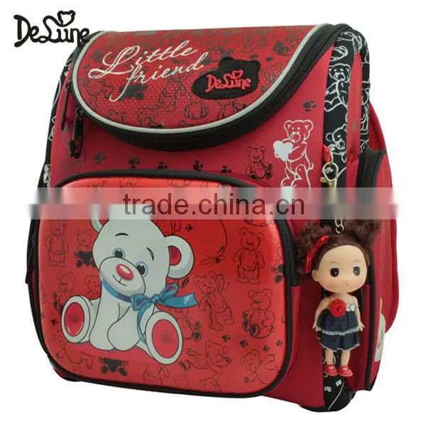 600D Girls School Bags for Kids Cartoon Bear School Backpack photo-2