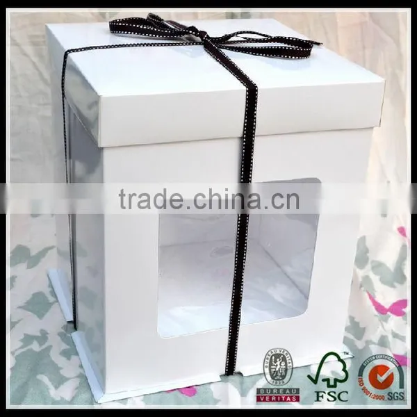 Custom Popualr High Quality Exquisite Wedding Cake Boxes With Cheap Price Wholesale photo-4