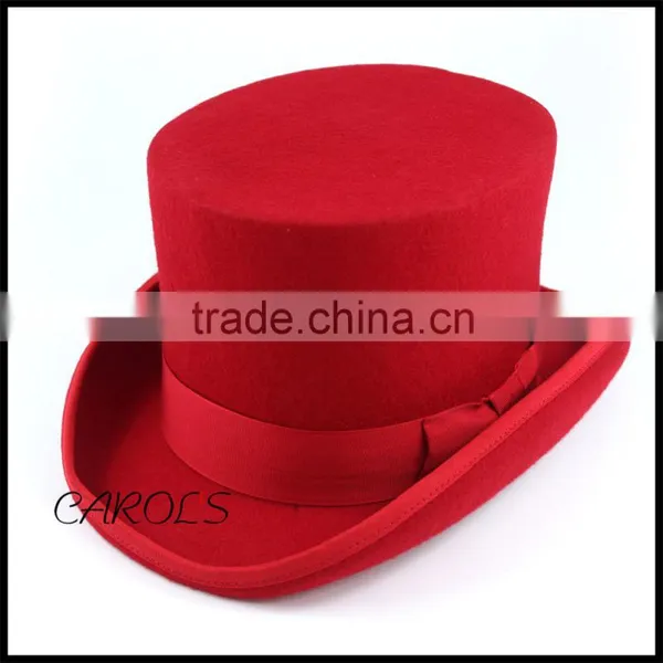 Wholesale Custom Made Wool Felt Men Top Hats, President Hat