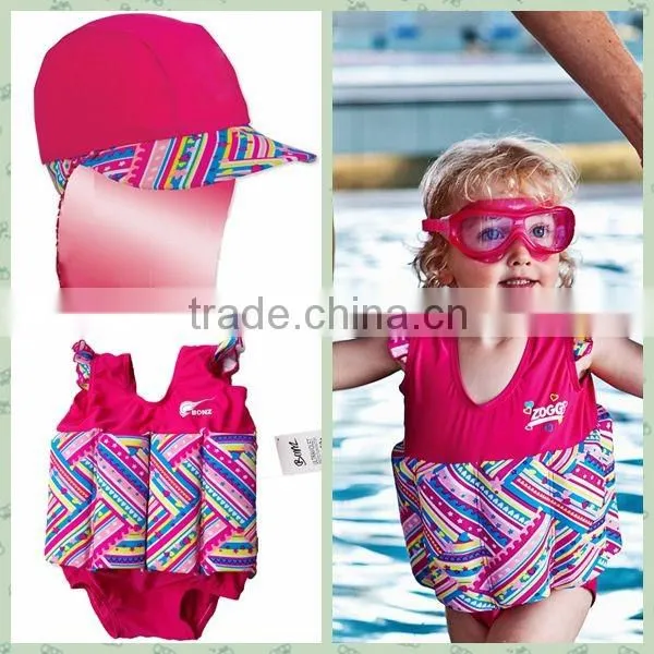 Wholesale Girs Toddler Swim School Training Swimming Aid Floatsuit SET UV Sun Protection Float Suit With Adjustable Buoyancy