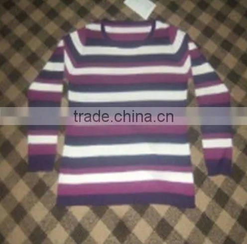 White And Purple Color Sweater