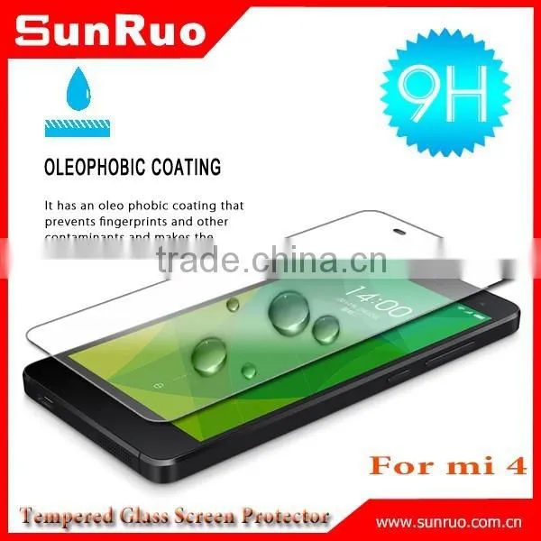 Retail Packaged 0.33mm Tempered Glass Screen Protector for Xiaomi