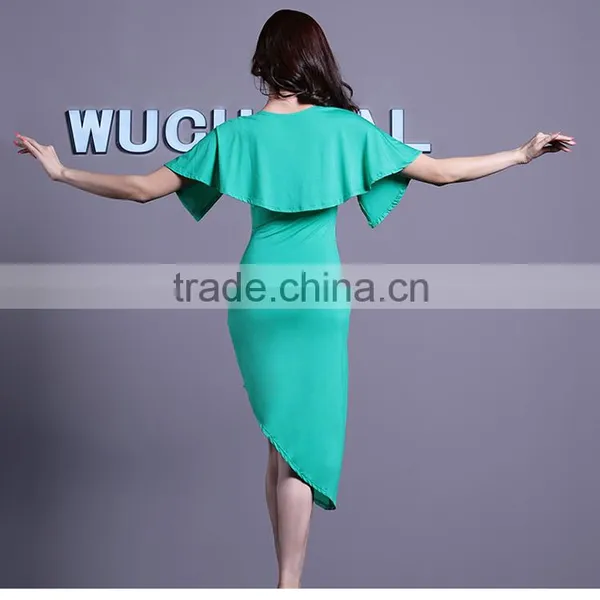 Wuchieal Beautiful Cotton Belly Dance Dress With Shawl photo-5