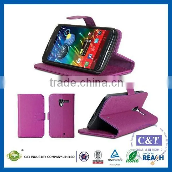 C&T Wallet Flip PU Folio Leather Cover Case Stand for Motorola Moto X photo-5