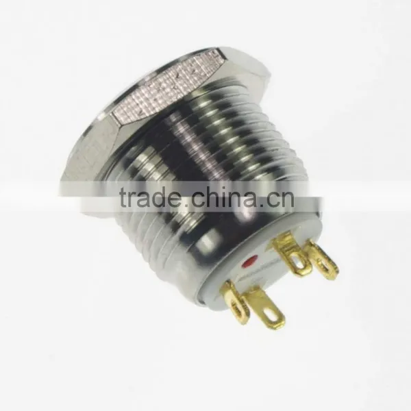 250V 16mm LED Lighted Ring Illuminated Momentary Push Button Switch Flat Head For Car Truck Boat Waterproof IP65 photo-6