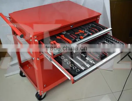 2015 NEW ITEM 130 Pcs RT TOOL Cabinet Tools Set in 2 Drawer Trollery Cabinet